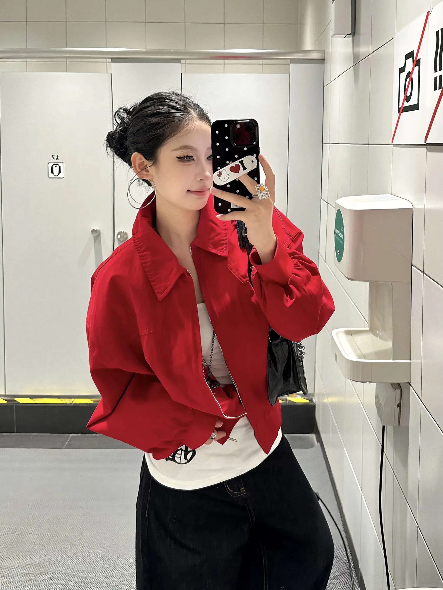 American Retro Red Harington Jaet Loose Fit Casual Splicing Men's Women's Workwear Couple's Jaet Trendy Polyester Fiber
American Retro Red Harington Jaet Loose Fit Casual Splicing Men's Women's Workwear Couple's Jaet Trendy Polyester Fiber