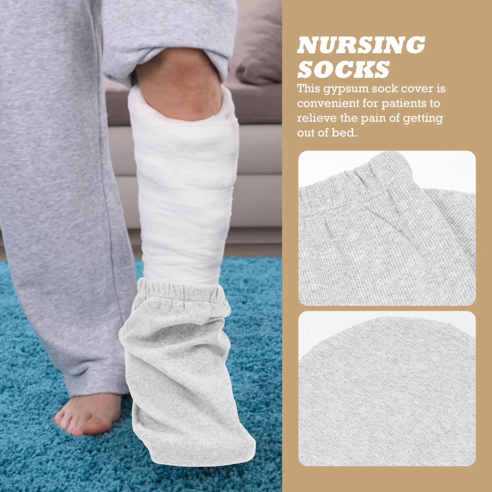 Gypsum Sock Cover Nursing Loose Cotton Sock For Foot Care Warm Breathable Post Surgery Recovery Socks Mens Socks Health
Gypsum Sock Cover Nursing Loose Cotton Sock For Foot Care Warm Breathable Post Surgery Recovery Socks Mens Socks Health