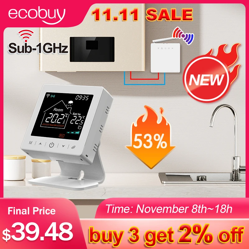 Tuya Smart Home Wifi Boiler Thermostat Wireless Battery Thermostat RF Wifi Termostat Inteligent Google Home Alexa Smart life
Tuya Smart Home Wifi Boiler Thermostat Wireless Battery Thermostat RF Wifi Termostat Inteligent Google Home Alexa Smart life