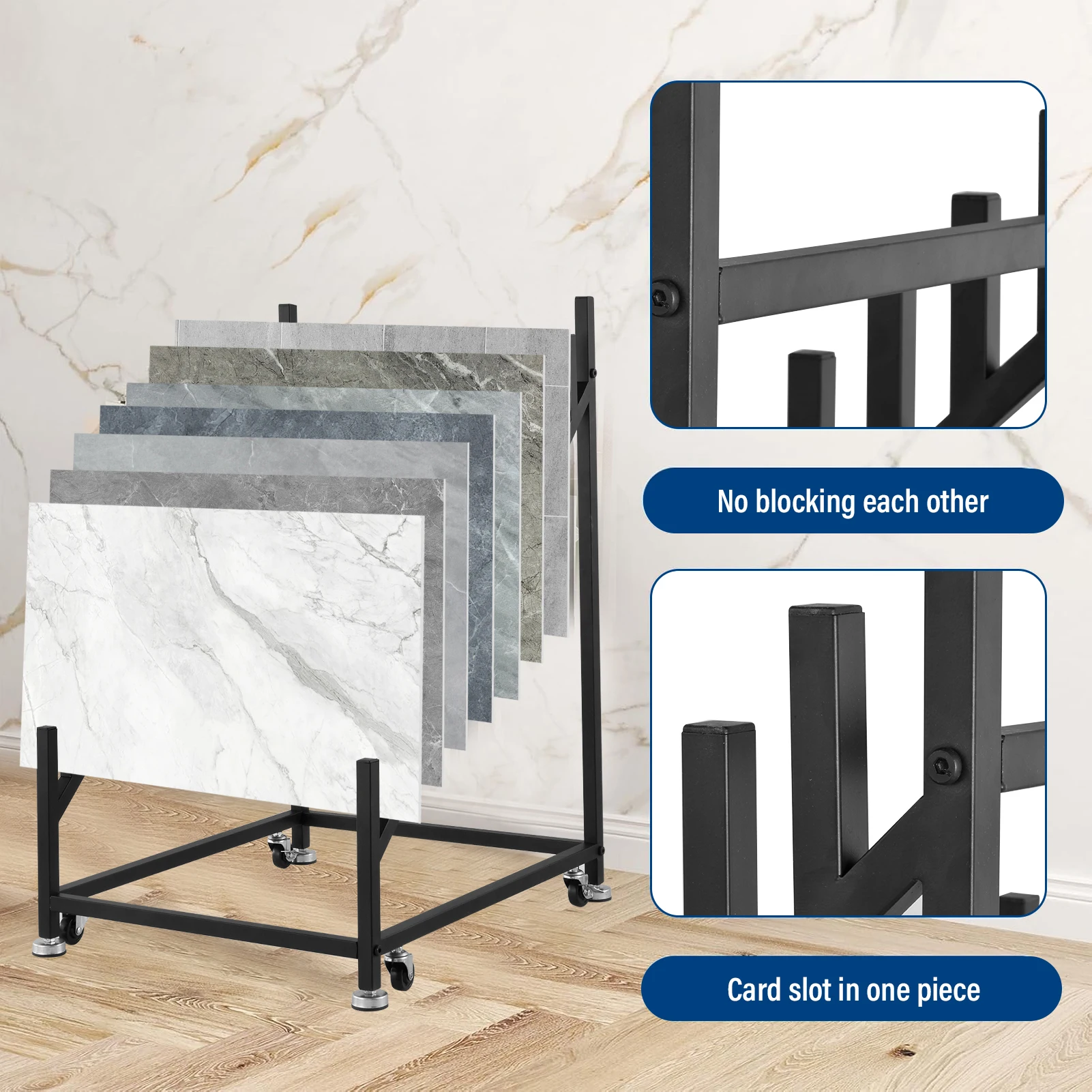Heavy Duty Metal Tile Display Rack, Multi-Layer Porcelain Sample Shelf Stand with Slotted Floorstanding Design, Oil Painting Drying Rack, Painting Board Display Rack, Space-Saving Rotating Holder for Building Material Samples, Showroom Vendor Booth
Heavy Duty Metal Tile Display Rack, Multi-Layer Porcelain Sample Shelf Stand with Slotted Floorstanding Design, Oil Painting Drying Rack, Painting Board Display Rack, Space-Saving Rotating Holder for Building Material Samples, Showroom Vendor Booth