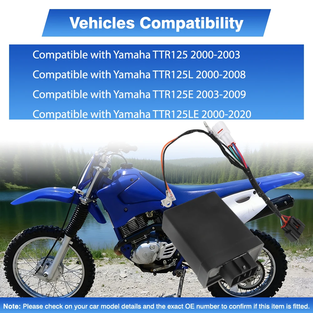 CDI Igniter Module For Yamaha TTR125 2000-2003 TTR125L 2000-2008 TTR125E 2003-2009 TTR125LE 2000-2020 5HP-85540-00-00
CDI Igniter Module For Yamaha TTR125 2000-2003 TTR125L 2000-2008 TTR125E 2003-2009 TTR125LE 2000-2020 5HP-85540-00-00