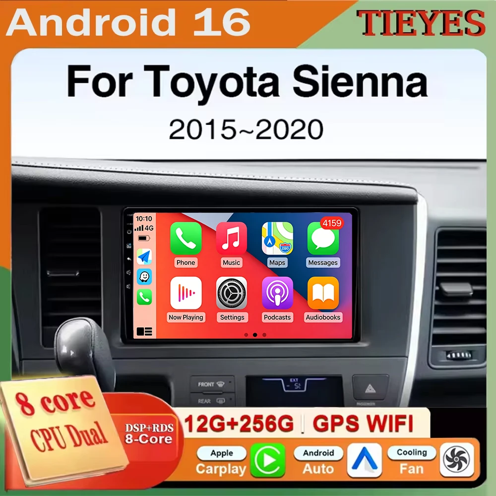 For Toyota Sienna XL30 2015 2016 2017 2018 2019 2020 Android 16 Carplay Auto Screen Car Radio Multimedia Player Autoradio Stereo
For Toyota Sienna XL30 2015 2016 2017 2018 2019 2020 Android 16 Carplay Auto Screen Car Radio Multimedia Player Autoradio Stereo