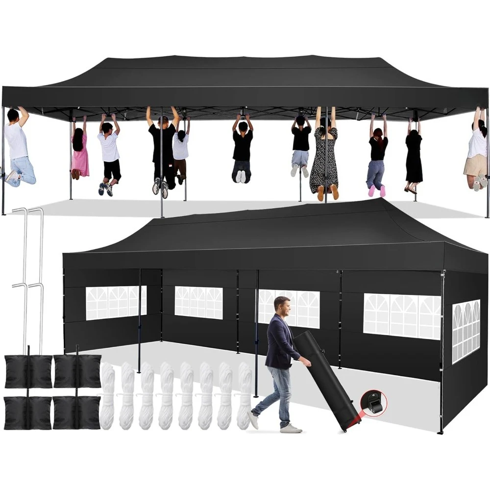 10x30 Pop up Canopy Tent 10x30 Canopy with 8 Sidewalls Waterproof Heavy Duty Commercial Tent for Parties Outdoor Garden Gazebo 
10x30 Pop up Canopy Tent 10x30 Canopy with 8 Sidewalls Waterproof Heavy Duty Commercial Tent for Parties Outdoor Garden Gazebo