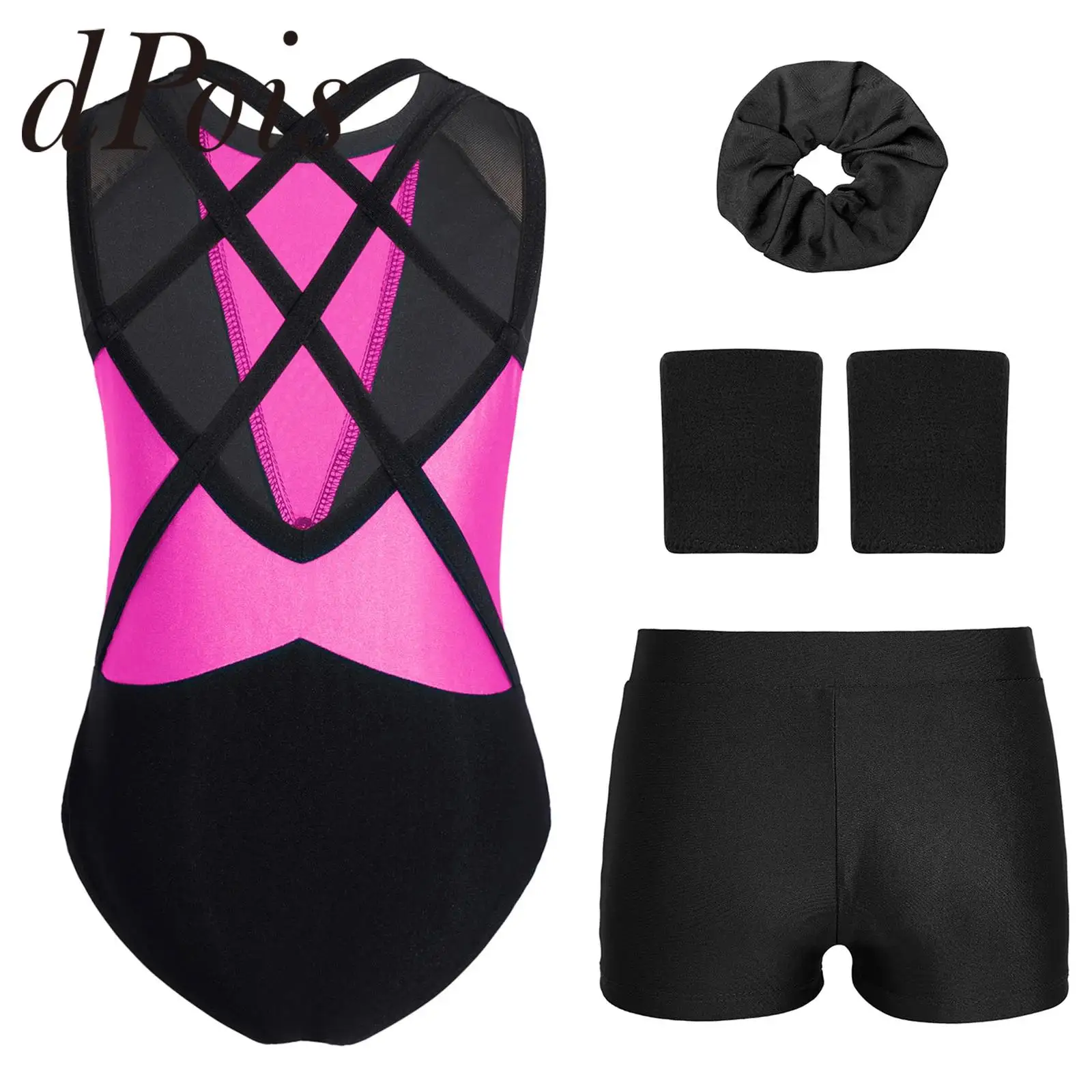 Kids Sleeveless Crisscross Ballet Gymnastics Dance Outfit Gymnastics Leotards for Girls with Shorts Figure Skating Dancewear
Kids Sleeveless Crisscross Ballet Gymnastics Dance Outfit Gymnastics Leotards for Girls with Shorts Figure Skating Dancewear
