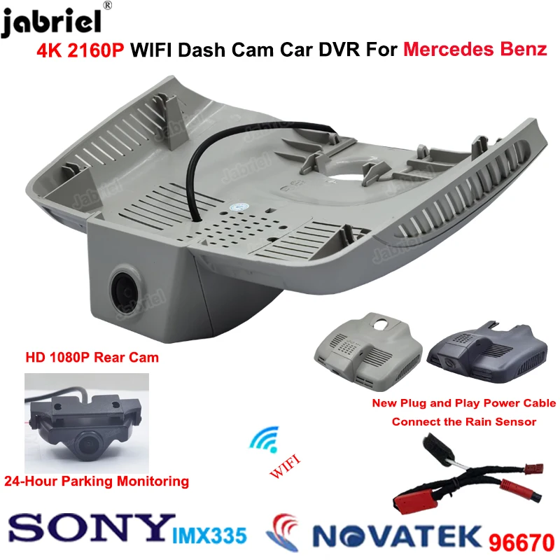 New 4K Wifi Car Dvr Dash Cam Rear Camera 24H for Mercedes Benz C Class w205 s205 GLC x253 for Mercedes Benz E Class w212 w213
New 4K Wifi Car Dvr Dash Cam Rear Camera 24H for Mercedes Benz C Class w205 s205 GLC x253 for Mercedes Benz E Class w212 w213