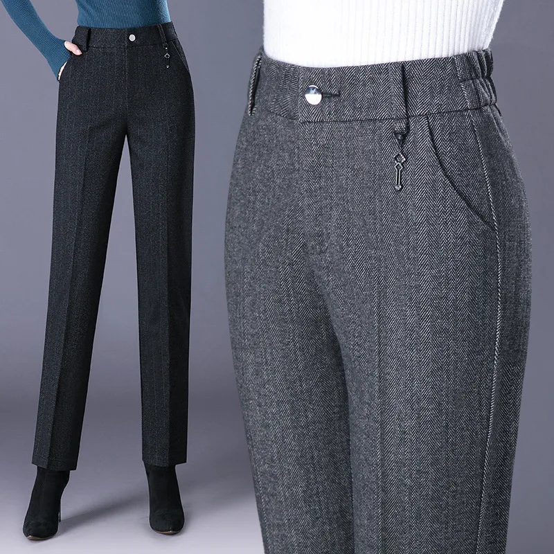 Autumn Winter High Waist Women Suit Pants Solid Color Straight Casual Warm Cozy Elegant Temperament Office Lady Simple Trousers
Autumn Winter High Waist Women Suit Pants Solid Color Straight Casual Warm Cozy Elegant Temperament Office Lady Simple Trousers
