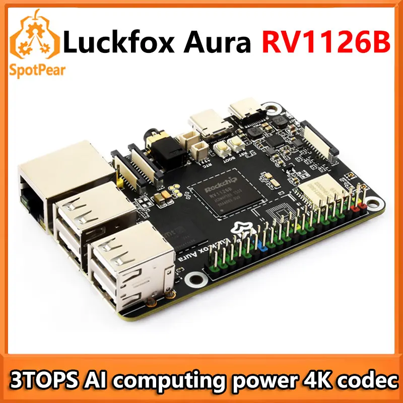 Luckfox Aura RV1126B Linux Development Board 3 TOPS Computing Power 2G/4G