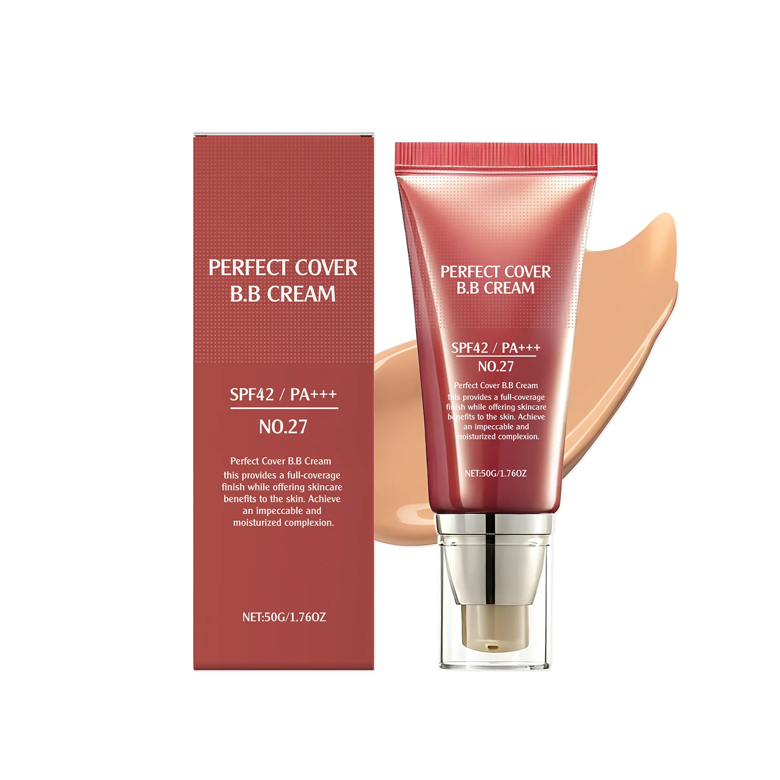 BB Cream SPF 42 PA +++ Tinted Moisturizer for Face Full Coverage Concealer Liquid Foundation Makeup for Dark Circles Fine Lines
BB Cream SPF 42 PA +++ Tinted Moisturizer for Face Full Coverage Concealer Liquid Foundation Makeup for Dark Circles Fine Lines