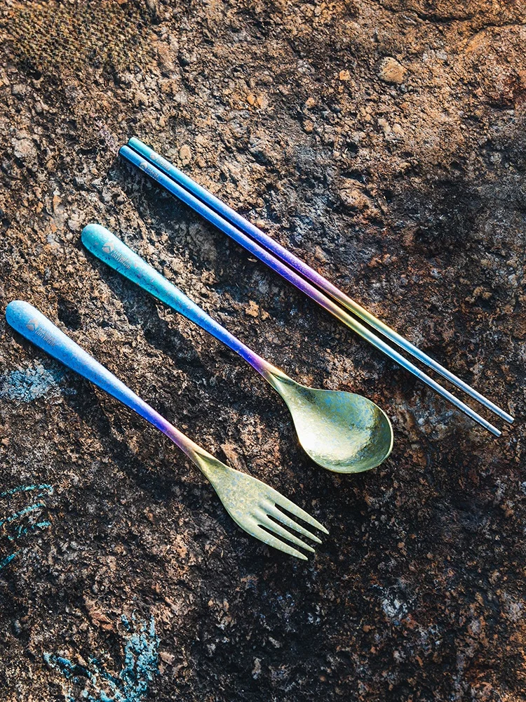 Pure Titanium Dining Set Spoon Fork Chopstis Outdoor Cam Combination Home Anti-Mold Public Spoon Picnic Titanium Fork
Pure Titanium Dining Set Spoon Fork Chopstis Outdoor Cam Combination Home Anti-Mold Public Spoon Picnic Titanium Fork