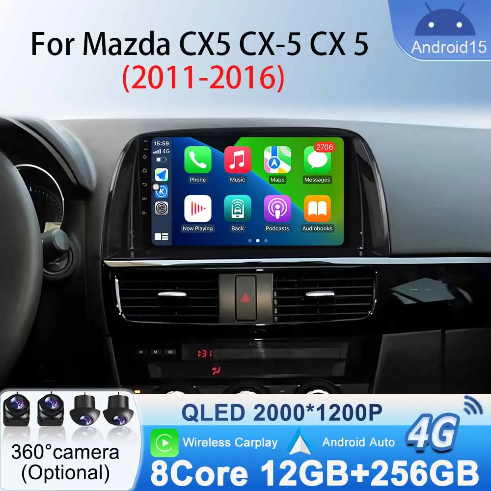 Car Radio Multimedia Stereo Android 15 for Mazda CX5 CX-5 CX 5 2011 - 2016 Video Carplay Android Auto Player GPS Navigation 2DIN
Car Radio Multimedia Stereo Android 15 for Mazda CX5 CX-5 CX 5 2011 - 2016 Video Carplay Android Auto Player GPS Navigation 2DIN