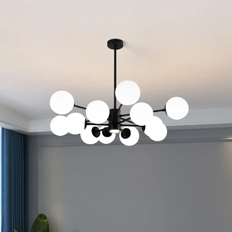 Glass Ball Multi-head Chandelier Lighting Lamps Family Restaurant Chandelier Bedroom Restaurant Bar Art Deco Black Chandelier
Glass Ball Multi-head Chandelier Lighting Lamps Family Restaurant Chandelier Bedroom Restaurant Bar Art Deco Black Chandelier