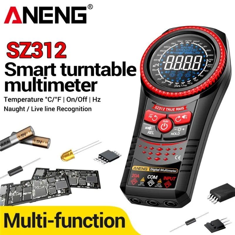 SZ312 Multimeter 20A AC/DC Current Tester 6000 Counts 60mF Meter Capacitor Test VA Reverse Repair
SZ312 Multimeter 20A AC/DC Current Tester 6000 Counts 60mF Meter Capacitor Test VA Reverse Repair