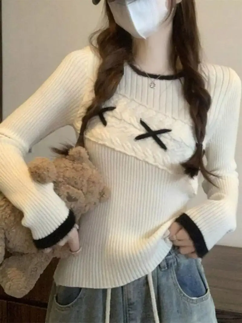 Sweater Knitwear Women's French Milkfu Ribbed Base Layer Knitted Sweater Women Autumn Winter Design Niche Unique Stylish Top
Sweater Knitwear Women's French Milkfu Ribbed Base Layer Knitted Sweater Women Autumn Winter Design Niche Unique Stylish Top