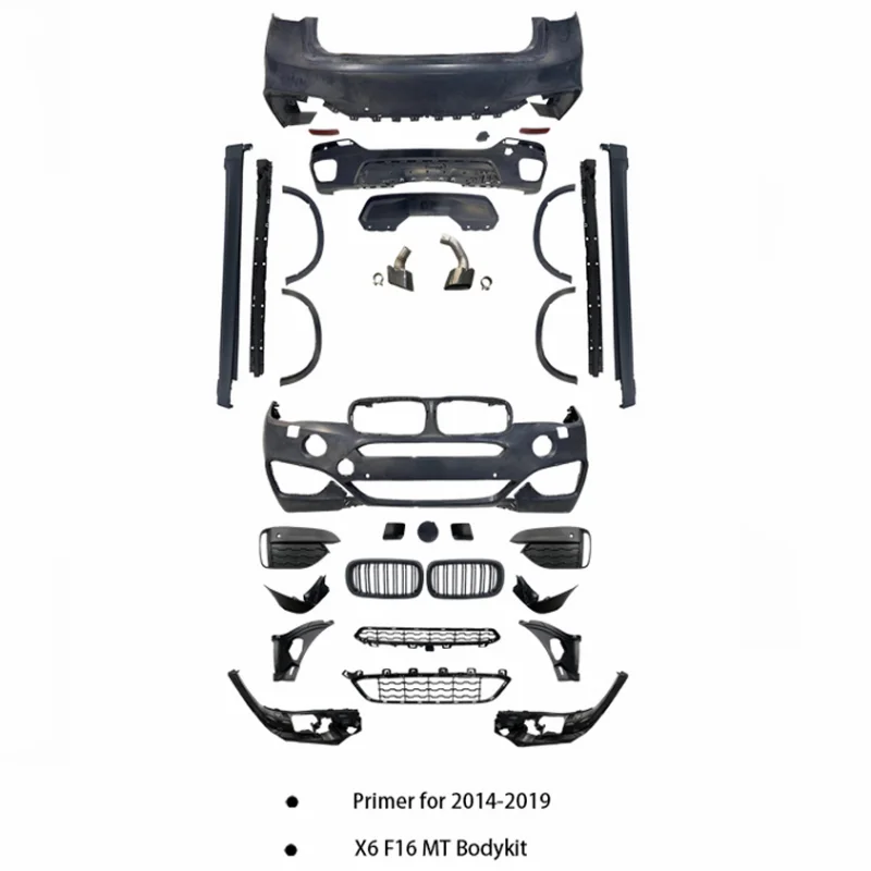 Спортивный стиль Dream Garage для X6 F16 2014-2019, модифицированный под стиль F16 LCI X6M, с передним и задним бамперами и боковыми порогами.
Спортивный стиль Dream Garage для X6 F16 2014-2019, модифицированный под стиль F16 LCI X6M, с передним и задним бамперами и боковыми порогами.