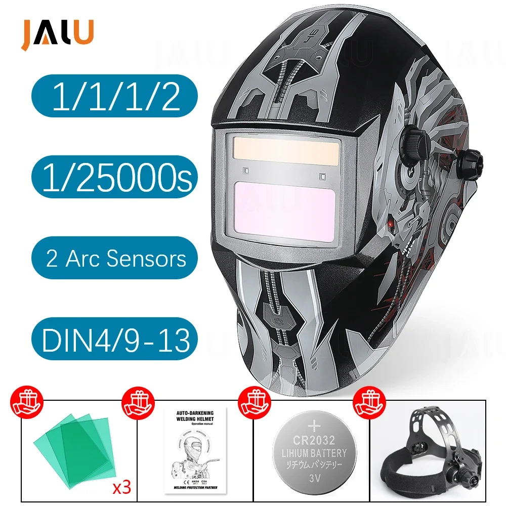 DIN4/9-13 Automatic Li battery Welding mask Solar Electric TIG MIG Welding helmet Auto Darkening Welder Mask Welder helmet
DIN4/9-13 Automatic Li battery Welding mask Solar Electric TIG MIG Welding helmet Auto Darkening Welder Mask Welder helmet