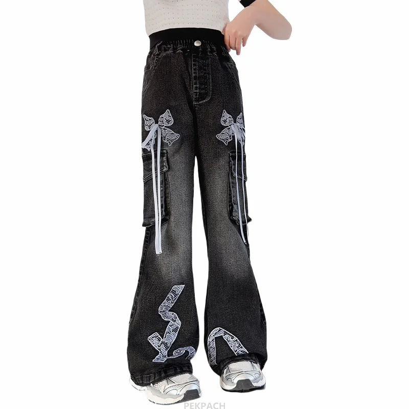 New Design Children Fashion Bootcut Jeans with Bow For Girl Casual Grey Color Denim Pants Trousers For Kids Age 5 to 14 Years
New Design Children Fashion Bootcut Jeans with Bow For Girl Casual Grey Color Denim Pants Trousers For Kids Age 5 to 14 Years
