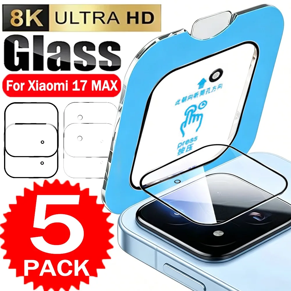 1-5pcs Tempered Glass for Xiaomi 17 MAX Rear Camera Lens Protectors with Auto-alignment Install Kit HD Glass Protective Films
1-5pcs Tempered Glass for Xiaomi 17 MAX Rear Camera Lens Protectors with Auto-alignment Install Kit HD Glass Protective Films