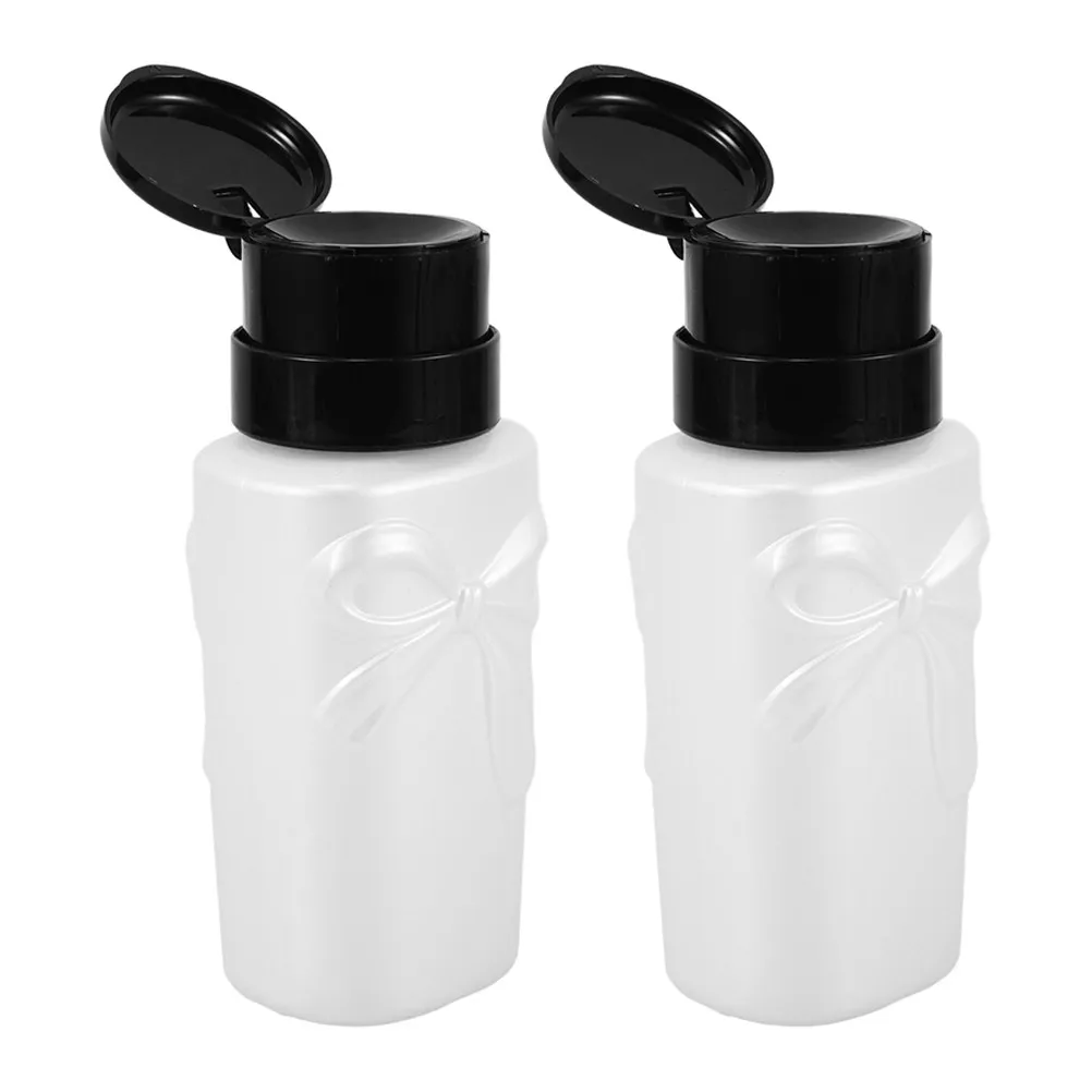 2Pcs Nail Polish Remover Pump Bottles Refillable Lockable Butterfly Cap Cute Bowknot Design Portable Travel Makeup Cleaner
2Pcs Nail Polish Remover Pump Bottles Refillable Lockable Butterfly Cap Cute Bowknot Design Portable Travel Makeup Cleaner