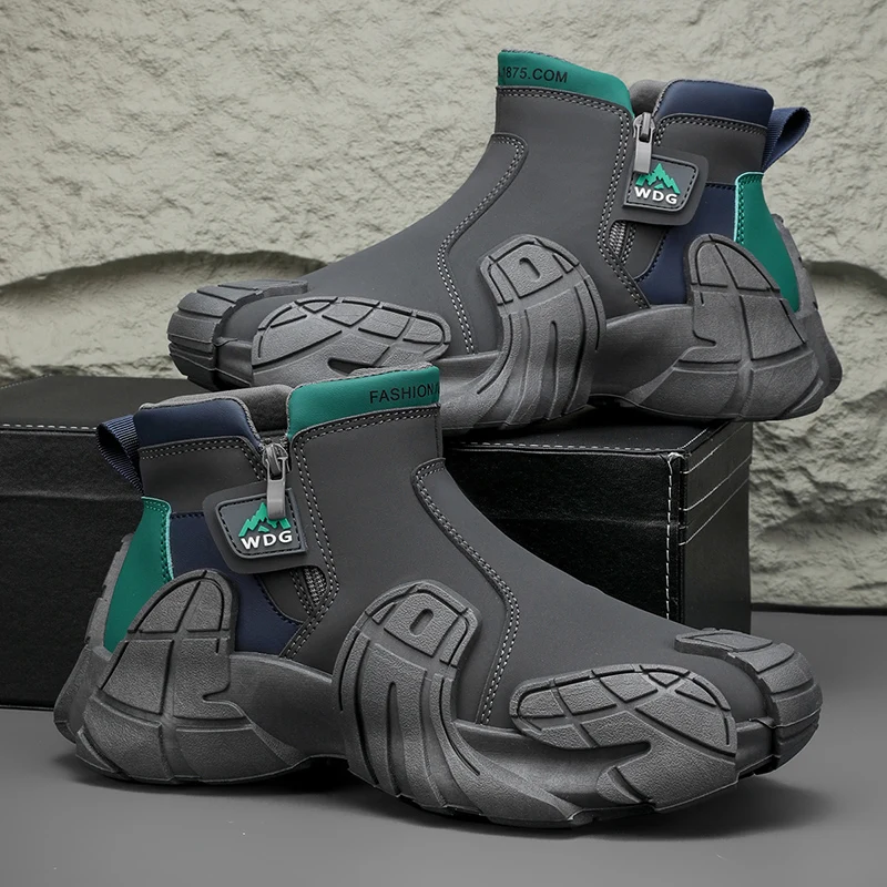 Men's Fashion Boots Leather Surface Work Shoes Summer 2025 New High-Tube Anti-Slip Waterproof Thick Bottom Sports Casual
Men's Fashion Boots Leather Surface Work Shoes Summer 2025 New High-Tube Anti-Slip Waterproof Thick Bottom Sports Casual