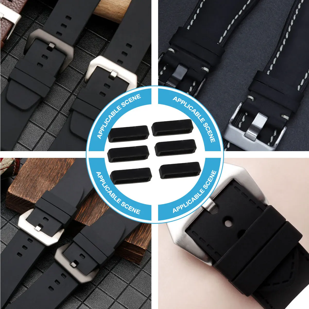6Pcs Silicone Watch Band Loop Soft Durable Replacement Keeper Loop Compatible for Activity Comfortable Wear Watch Accessories
6Pcs Silicone Watch Band Loop Soft Durable Replacement Keeper Loop Compatible for Activity Comfortable Wear Watch Accessories