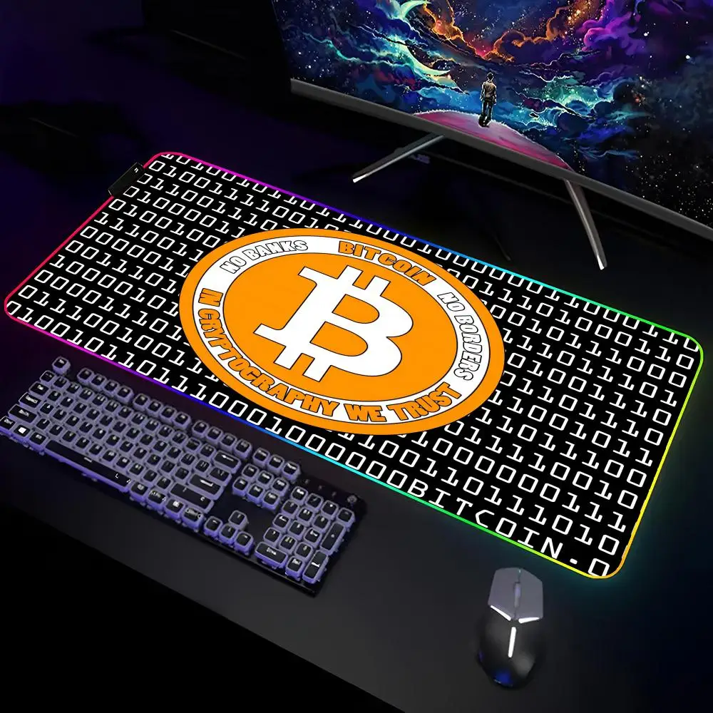 Bitcoin BTC Mouse Pad Gamer RGB Deskmat Keyboard Mat Gaming Laptops LED Mousepad Desk Protector Anime Mause Mats
Bitcoin BTC Mouse Pad Gamer RGB Deskmat Keyboard Mat Gaming Laptops LED Mousepad Desk Protector Anime Mause Mats