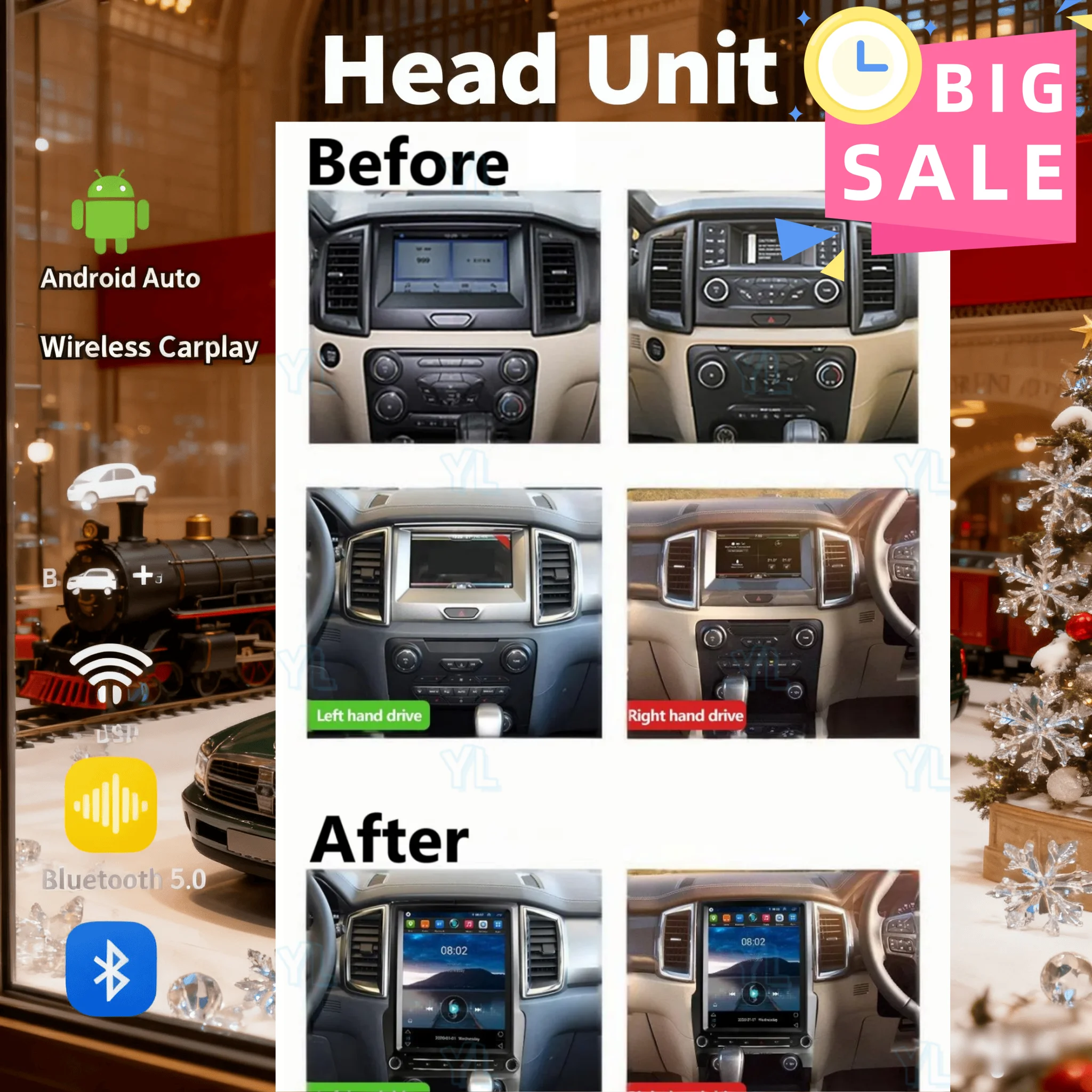 12.1" Android 14.0 Car stereo For Ford Ranger Everest 2016 - 2021 Touch screen Car Radio GPS multimedia player HD head unit DSP
12.1" Android 14.0 Car stereo For Ford Ranger Everest 2016 - 2021 Touch screen Car Radio GPS multimedia player HD head unit DSP