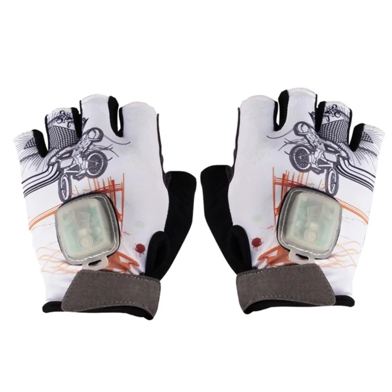 【BIG SALE】LED Touchscreen Cycling Gloves - Half Finger, Light-Up Directional Signals, Leather, White & Orange
【BIG SALE】LED Touchscreen Cycling Gloves - Half Finger, Light-Up Directional Signals, Leather, White & Orange