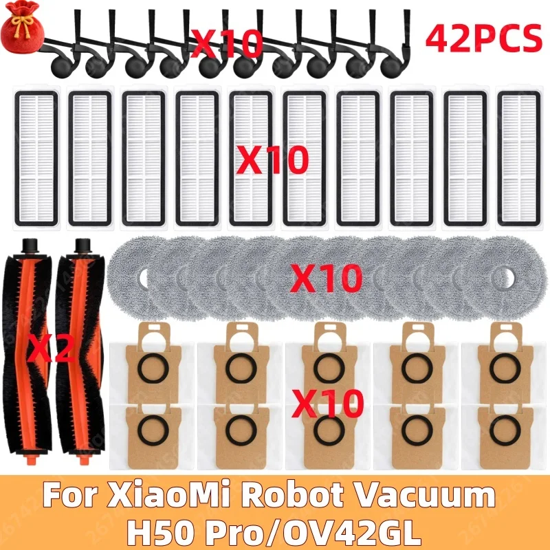 For Xiaomi Robot Vacuum H50 Pro / OV42GL Accessories Main Side Brush Mop Cloth HEPA Filter Dust Bag Spare Parts
For Xiaomi Robot Vacuum H50 Pro / OV42GL Accessories Main Side Brush Mop Cloth HEPA Filter Dust Bag Spare Parts