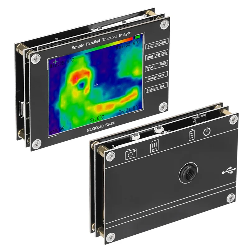 JHD Thermal Imager Thermal Imaging Camera 2.8 Inch LCD Display -40℃ To300℃ Support Maximum Minimum Center Temperature Measuremen
JHD Thermal Imager Thermal Imaging Camera 2.8 Inch LCD Display -40℃ To300℃ Support Maximum Minimum Center Temperature Measuremen