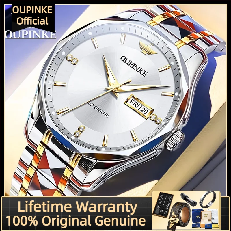 OUPINKE 3295 Genuine Men Watches Diamond Automatic Date Waterproof Luminous Sapphire Mirror Mechanical Male Watch 
OUPINKE 3295 Genuine Men Watches Diamond Automatic Date Waterproof Luminous Sapphire Mirror Mechanical Male Watch