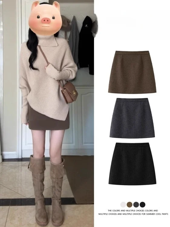 Юбка трапециевидной формы с высокой талией, женская ранняя осень 2024, новая утягивающая шерстяная юбка, облегающие облегающие юбки для женщин
Юбка трапециевидной формы с высокой талией, женская ранняя осень 2024, новая утягивающая шерстяная юбка, облегающие облегающие юбки для женщин