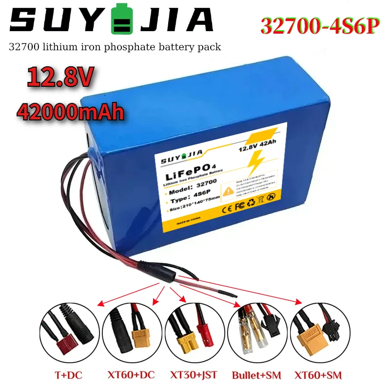 4S6P 12.8V 42000mAh 32700 Lifepo4 Battery Pack + 14.6V 5A Charger with 40A Same Port Balanced BMS 12.8V Power Supply
4S6P 12.8V 42000mAh 32700 Lifepo4 Battery Pack + 14.6V 5A Charger with 40A Same Port Balanced BMS 12.8V Power Supply