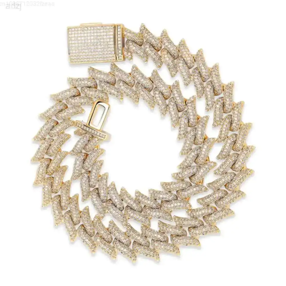 Gems New Color Moissanite Vvs Diamond Letters Choker Cuban Link Chain Prong Hip Hop Necklace for Men Fashion Jewelry
Gems New Color Moissanite Vvs Diamond Letters Choker Cuban Link Chain Prong Hip Hop Necklace for Men Fashion Jewelry