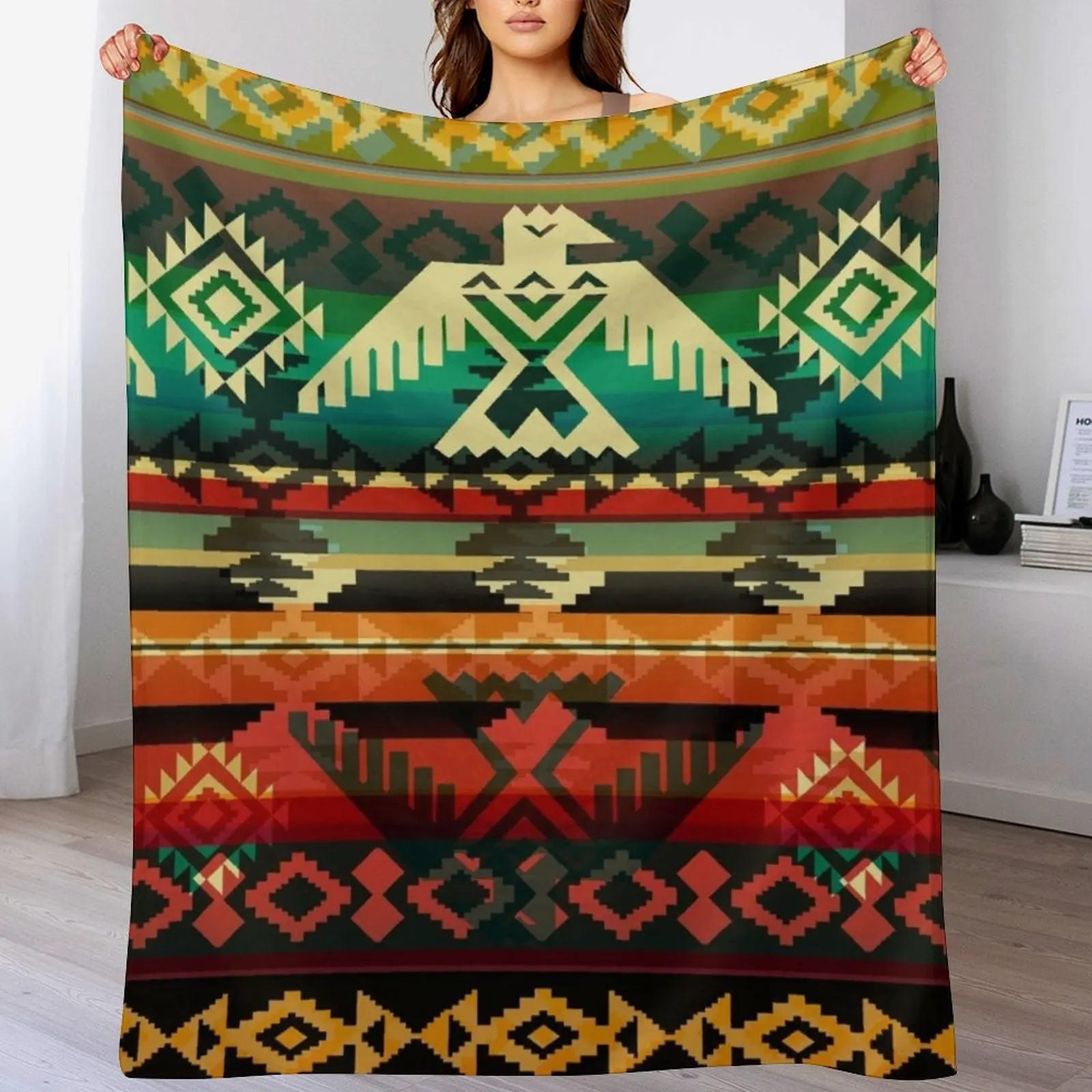 Peyote Visions Native American Pattern Throw Blanket Plush Summer Beddings Decorative Sofa Thermal Blankets
Peyote Visions Native American Pattern Throw Blanket Plush Summer Beddings Decorative Sofa Thermal Blankets