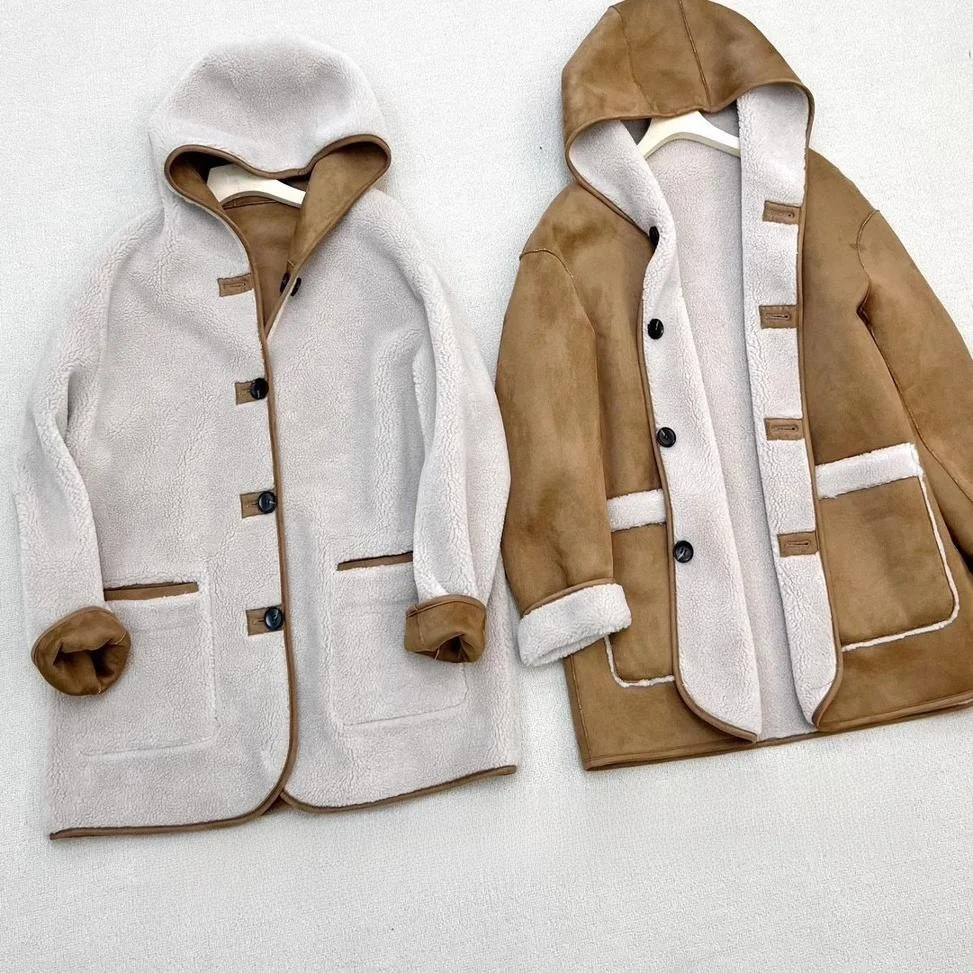 High-End Winter Double-Sided Wool Suede Leather Fur Inteated Coat Hooded Mid-Length Women's Faion Outerwear Wimigirls
High-End Winter Double-Sided Wool Suede Leather Fur Inteated Coat Hooded Mid-Length Women's Faion Outerwear Wimigirls