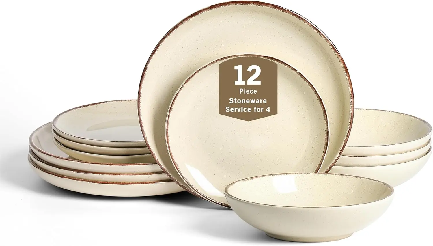 Earth and Clay Heath 12-Piece Dinnerware Set Stoneware, Plates and Bowls Set, Dishwasher and Microwave Safe, Dish Set fo
Earth and Clay Heath 12-Piece Dinnerware Set Stoneware, Plates and Bowls Set, Dishwasher and Microwave Safe, Dish Set fo