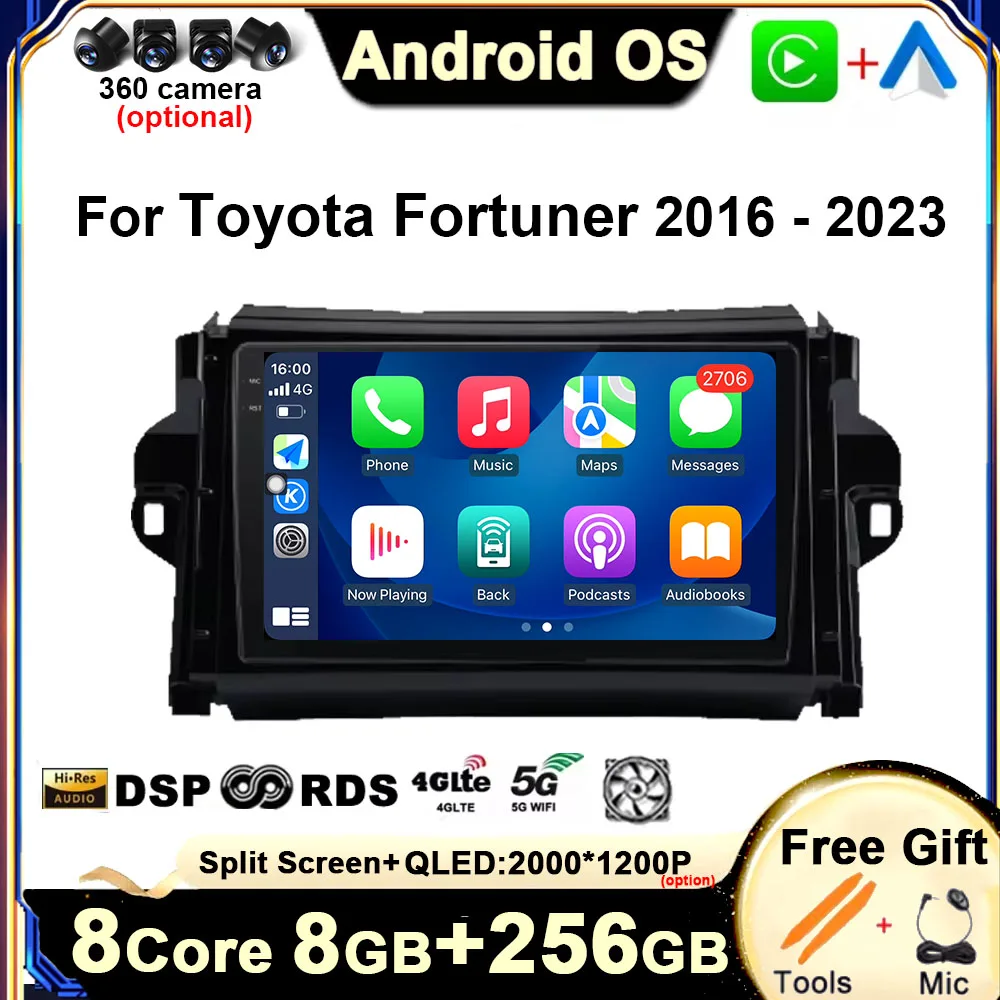 For Toyota Fortuner 2016 - 2023 Android 14 Wireless CarPlay GPS Navigation Touch Screen 4G SIM WIFI Car Multimedia Radio Player
For Toyota Fortuner 2016 - 2023 Android 14 Wireless CarPlay GPS Navigation Touch Screen 4G SIM WIFI Car Multimedia Radio Player