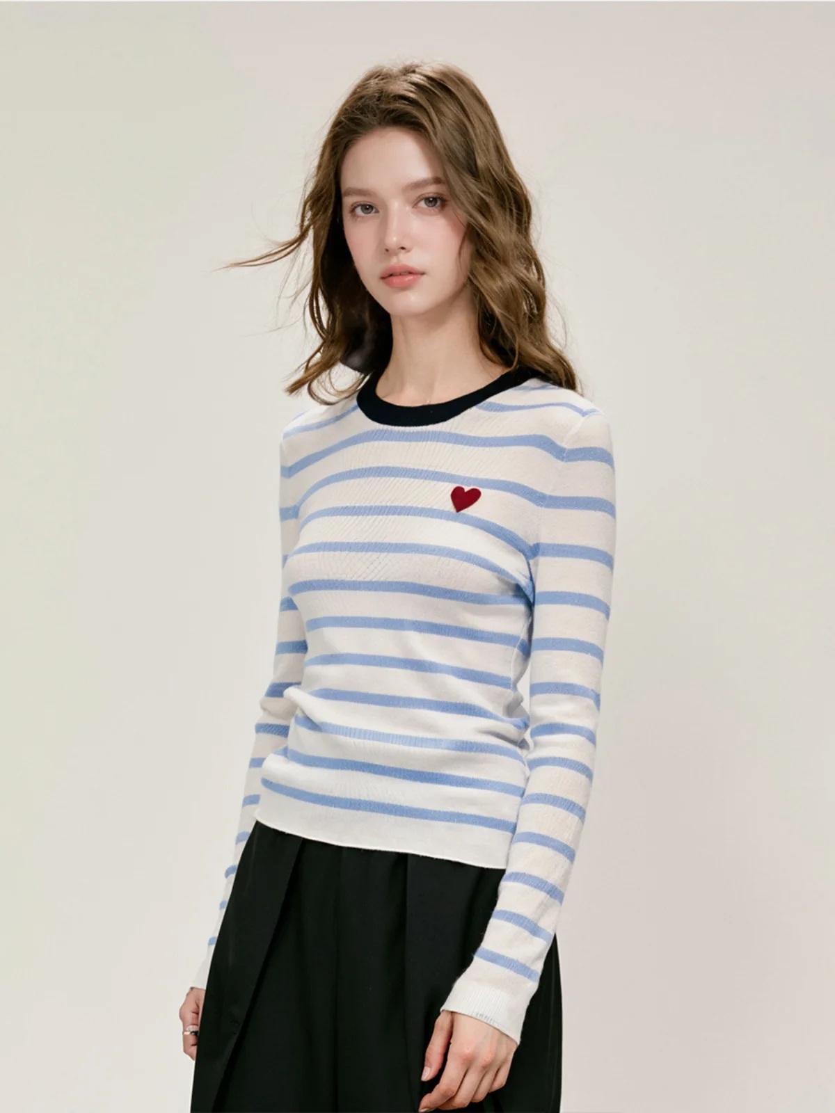 HUAAPPUW Nautical Striped Color Block round Neck Knitwear Casual Slim Fit Spring 2026 New Style Women's T-shirt
HUAAPPUW Nautical Striped Color Block round Neck Knitwear Casual Slim Fit Spring 2026 New Style Women's T-shirt