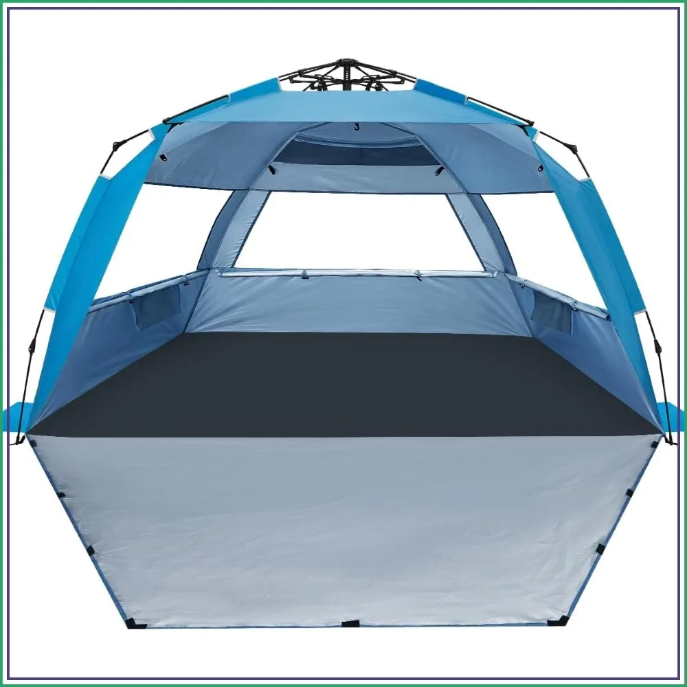 Pop Up Beach Tent Sun Shelter for 3-4 Person, UV Protection, Ventilated, Easy Setup
Pop Up Beach Tent Sun Shelter for 3-4 Person, UV Protection, Ventilated, Easy Setup
