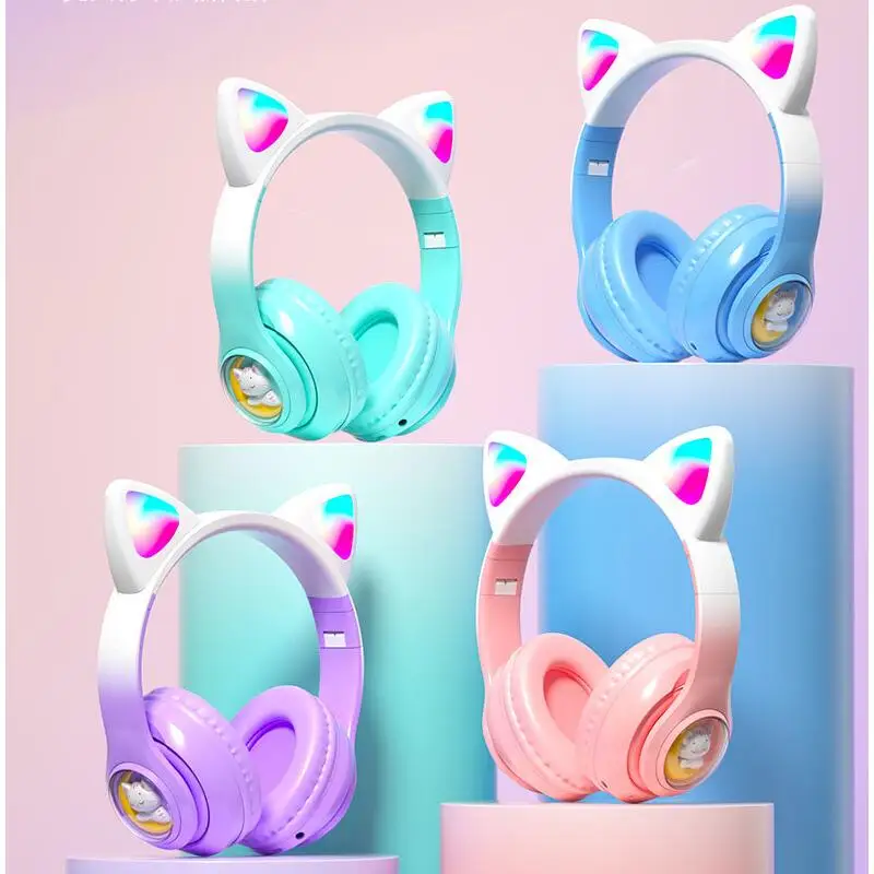 Bluetooth Headphones with RGB Light - Wireless & Wired Dual Connection, Support TF Card - Cute Design Headset for Music & Gaming
Bluetooth Headphones with RGB Light - Wireless & Wired Dual Connection, Support TF Card - Cute Design Headset for Music & Gaming
