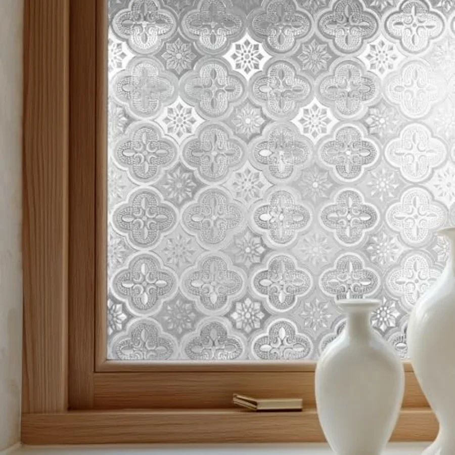 Wdow Privacy Film Decorative for Front Door, Bathroom Static Cling Stained Glass Sticker Opaque Heat Control UV Blocking Non-Ad
Wdow Privacy Film Decorative for Front Door, Bathroom Static Cling Stained Glass Sticker Opaque Heat Control UV Blocking Non-Ad