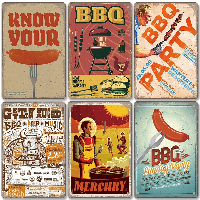 BBQ Beer Party Poster Vintage Metal Tin Signs Grill Time Retro Plaque Wall Decor for Bar Pub Backyard Beach House
BBQ Beer Party Poster Vintage Metal Tin Signs Grill Time Retro Plaque Wall Decor for Bar Pub Backyard Beach House