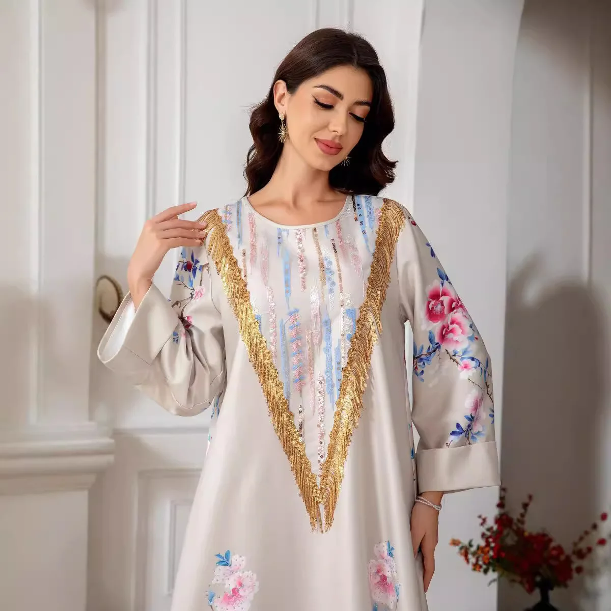 Sw0810 Women's Long Robe Printed Dress Evening Gown Formal 2026 Muslim Long Dress Robe Abaya Ramadan Dubai Luxury Islam Elegant
Sw0810 Women's Long Robe Printed Dress Evening Gown Formal 2026 Muslim Long Dress Robe Abaya Ramadan Dubai Luxury Islam Elegant