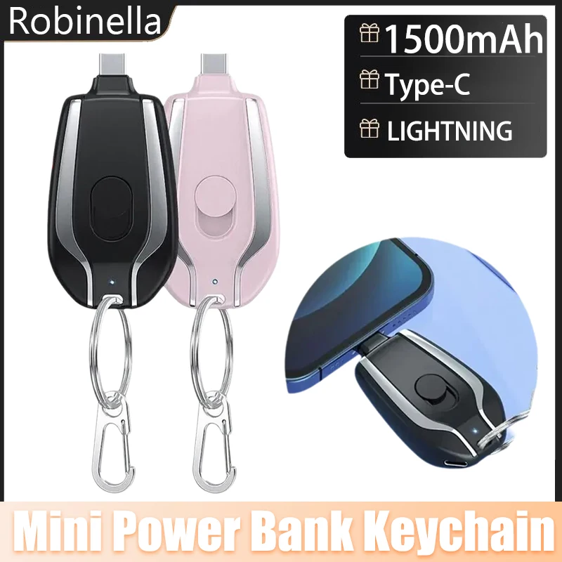 Mini Power Bank 1500mAh Type-C Portable Keychain Charger External Spare Battery Pack for Iphone Xiaomi HUAWEI Powerbank 2025 New
Mini Power Bank 1500mAh Type-C Portable Keychain Charger External Spare Battery Pack for Iphone Xiaomi HUAWEI Powerbank 2025 New