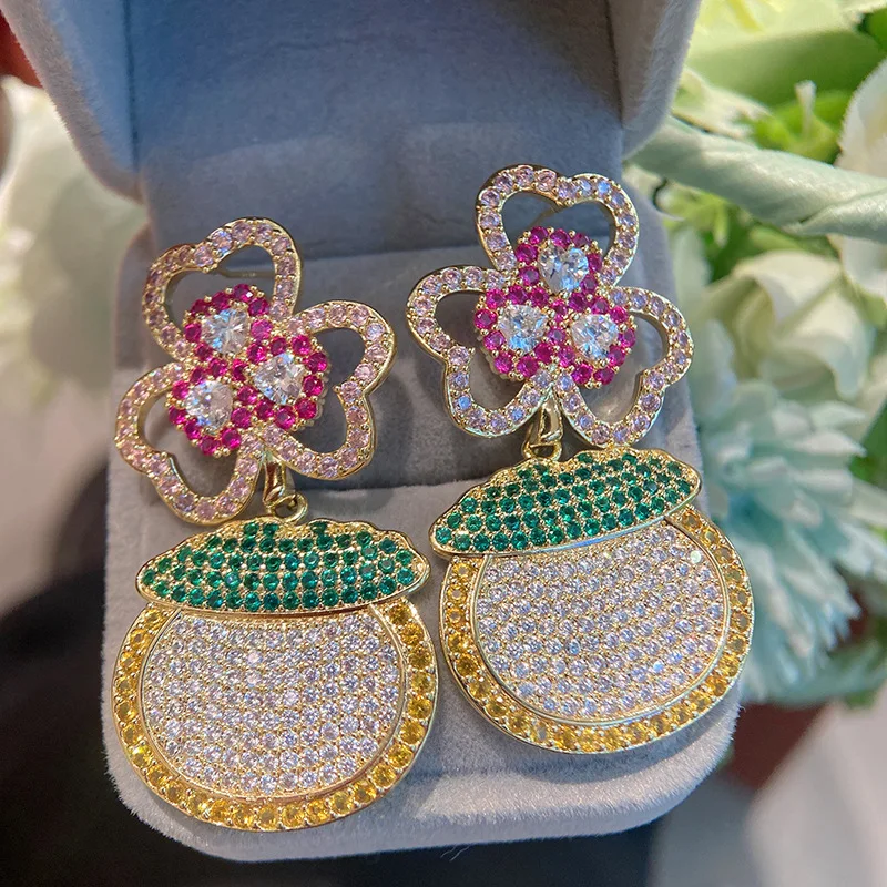 Серьги HIBRIDE Heartbeat: милые, красочные, изысканные, в форме цветочной корзины, женские, легкие, роскошные украшения, подарок для невесты на свадьбу или праздник, E411
Серьги HIBRIDE Heartbeat: милые, красочные, изысканные, в форме цветочной корзины, женские, легкие, роскошные украшения, подарок для невесты на свадьбу или праздник, E411