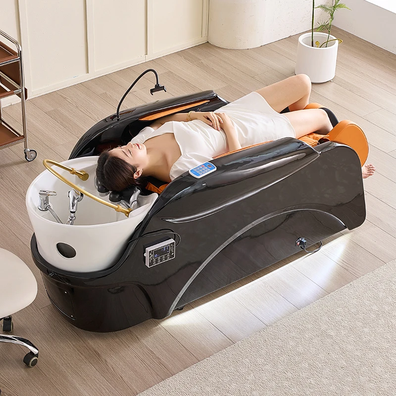 Multifunctional Luxury Electric Massage Shampoo Bed For Hair Salon With Ceramic Basin Back Massage Head Spa Hair Washing Chair
Multifunctional Luxury Electric Massage Shampoo Bed For Hair Salon With Ceramic Basin Back Massage Head Spa Hair Washing Chair