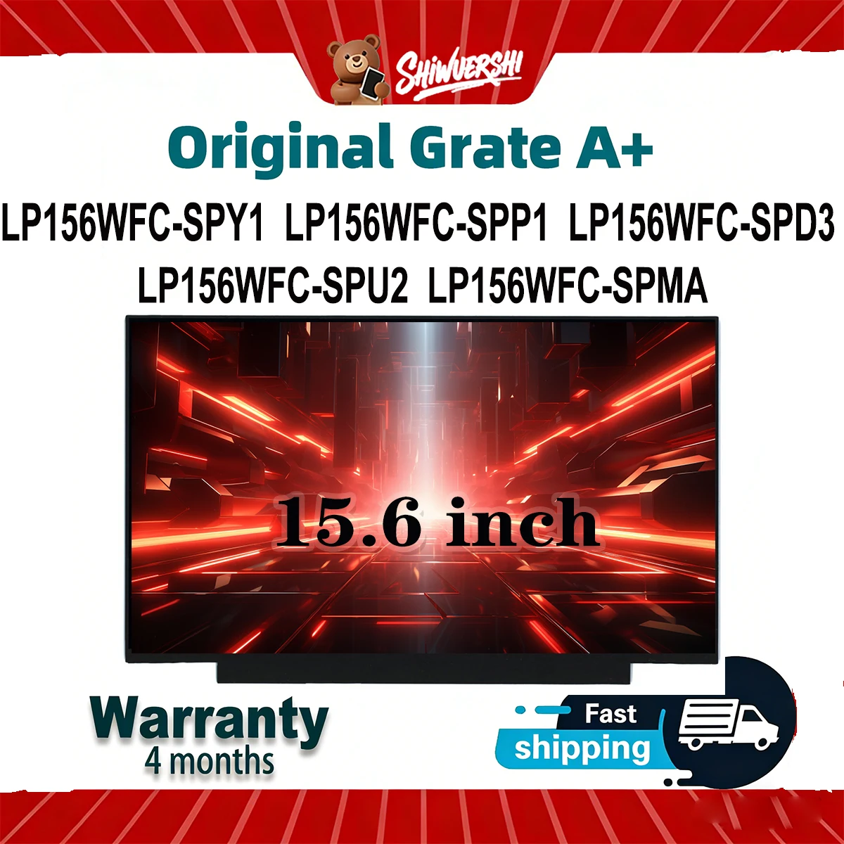 Original New A+ 15.6 inch Slim Laptop Lcd Screen Panel LP156WFC SPY1 LP156WFC SPP1 LP156WFC SPD3 LP156WFC SPU2 LP156WFC SPMA
Original New A+ 15.6 inch Slim Laptop Lcd Screen Panel LP156WFC SPY1 LP156WFC SPP1 LP156WFC SPD3 LP156WFC SPU2 LP156WFC SPMA