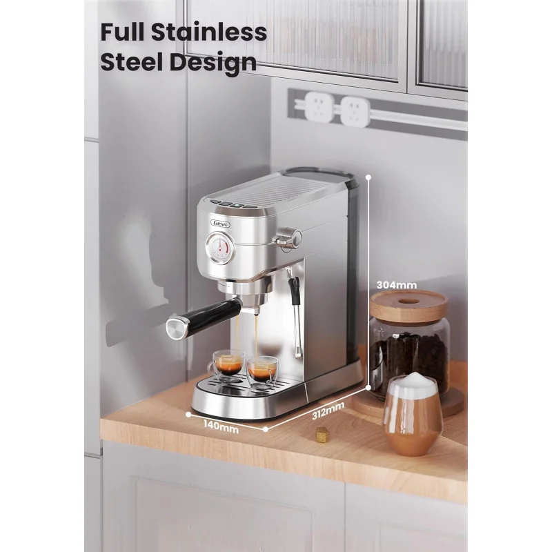 (UUX)Commercial and Makers, Professional 20 Bar Espresso Maker with Milk Frother, Stainless Steel Expresso Coffee Machines UQ
(UUX)Commercial and Makers, Professional 20 Bar Espresso Maker with Milk Frother, Stainless Steel Expresso Coffee Machines UQ