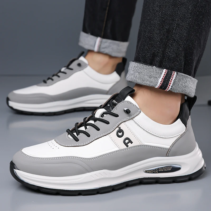 Men's Faux Leather Casual Sneakers, Non-slip Soft Sole Comfortable Walking Shoes, Lightweight Breathable Sport Shoes for Daily W
Men's Faux Leather Casual Sneakers, Non-slip Soft Sole Comfortable Walking Shoes, Lightweight Breathable Sport Shoes for Daily W