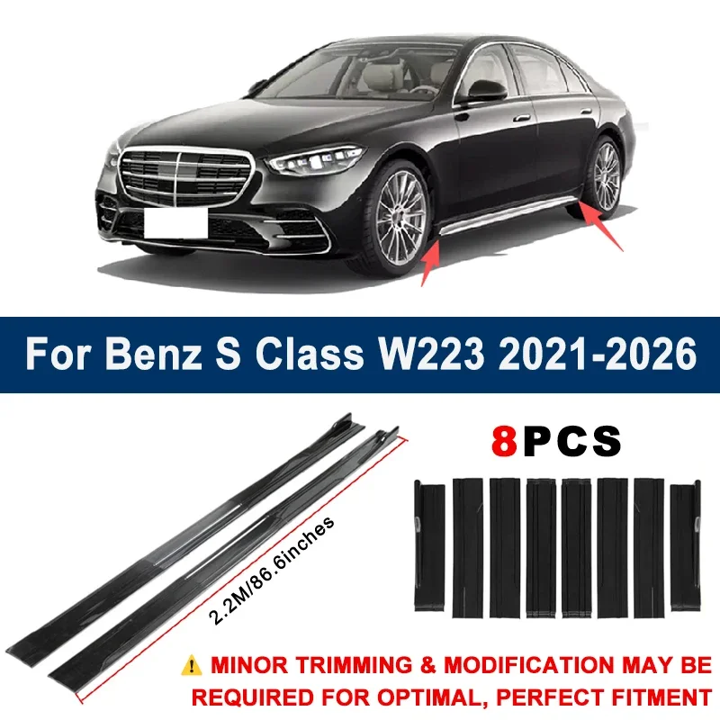 Aerodynamic 2.2m Sectional Side Skirt Extension Lips Racing Side Spoiler For Benz S Class W223 2021-2026 2022 Sport Upgrade Kit
Aerodynamic 2.2m Sectional Side Skirt Extension Lips Racing Side Spoiler For Benz S Class W223 2021-2026 2022 Sport Upgrade Kit